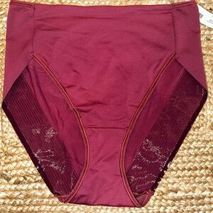 NEW SOMA Vanishing Tummy High-Leg Brief Panty Velvet Plum Large NWT